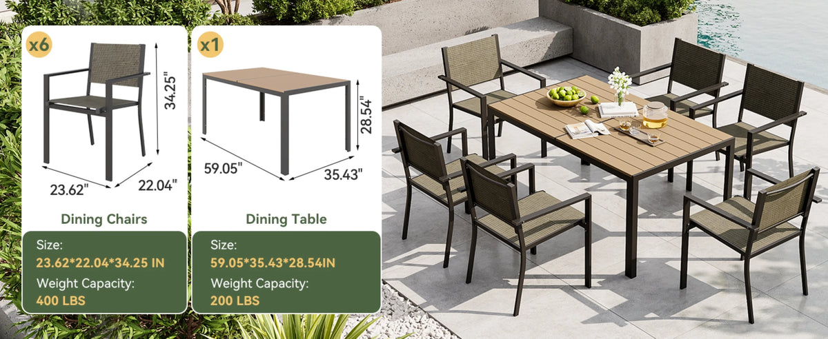 Metal Patio Dining Set detail 4