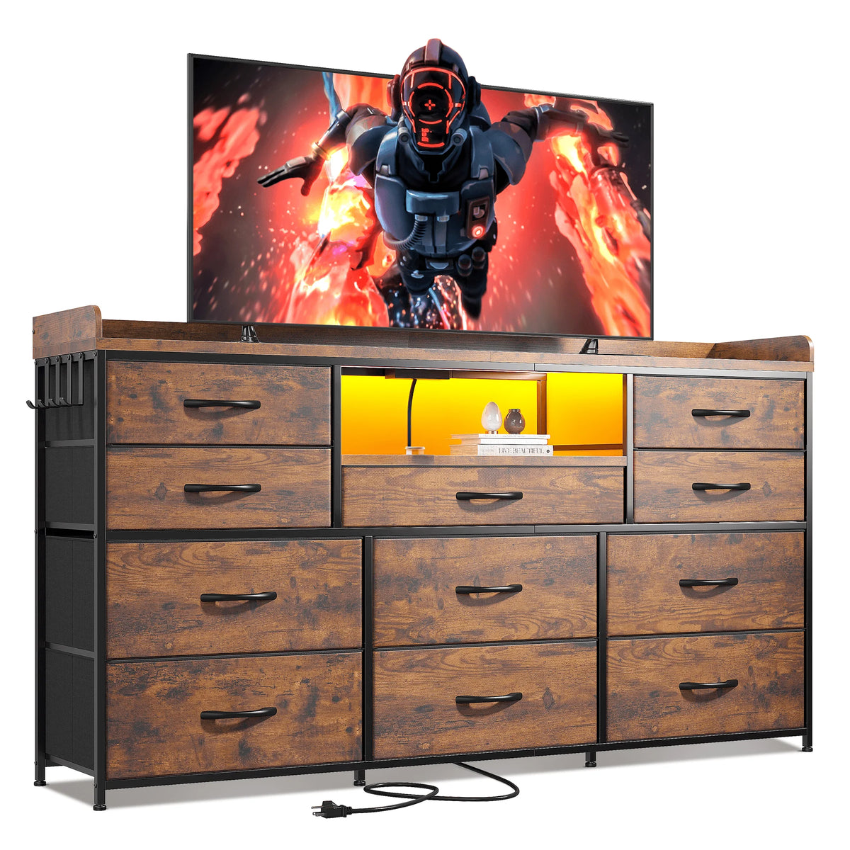 Eleven-Drawer Media Console detail 3