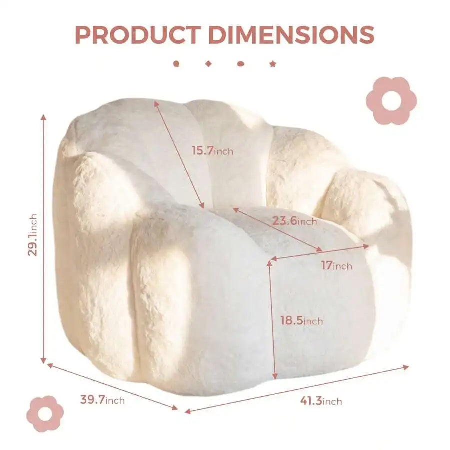 Faux Fur Bean Bag Chair