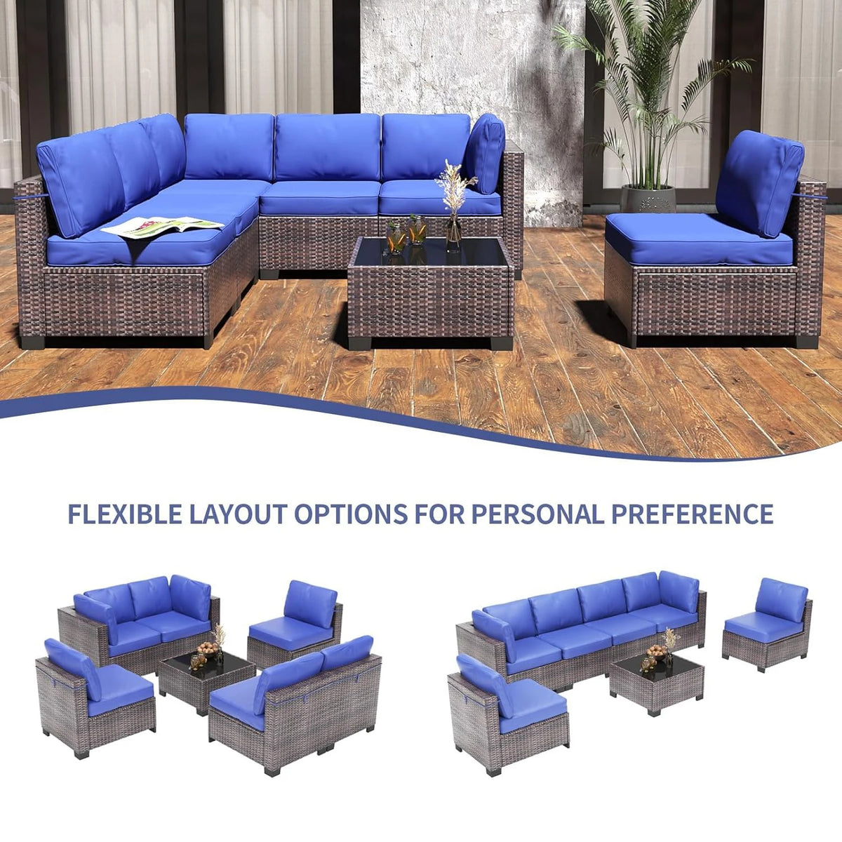 PE Rattan Patio Sectional