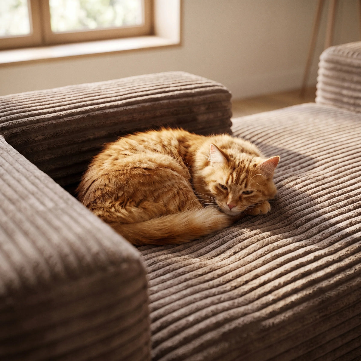 Oversized Corduroy U-Sectional