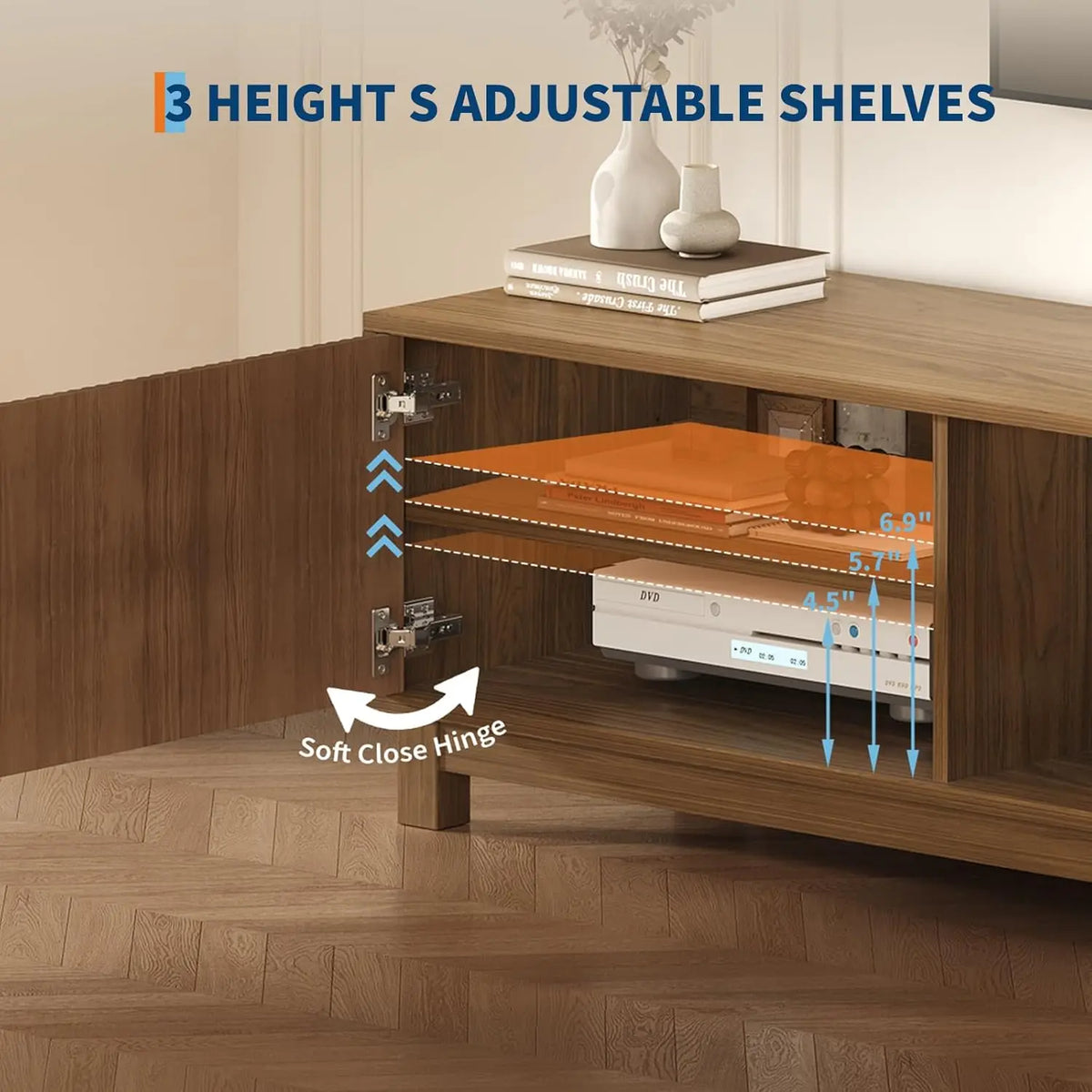 Fluted Wood Media Console