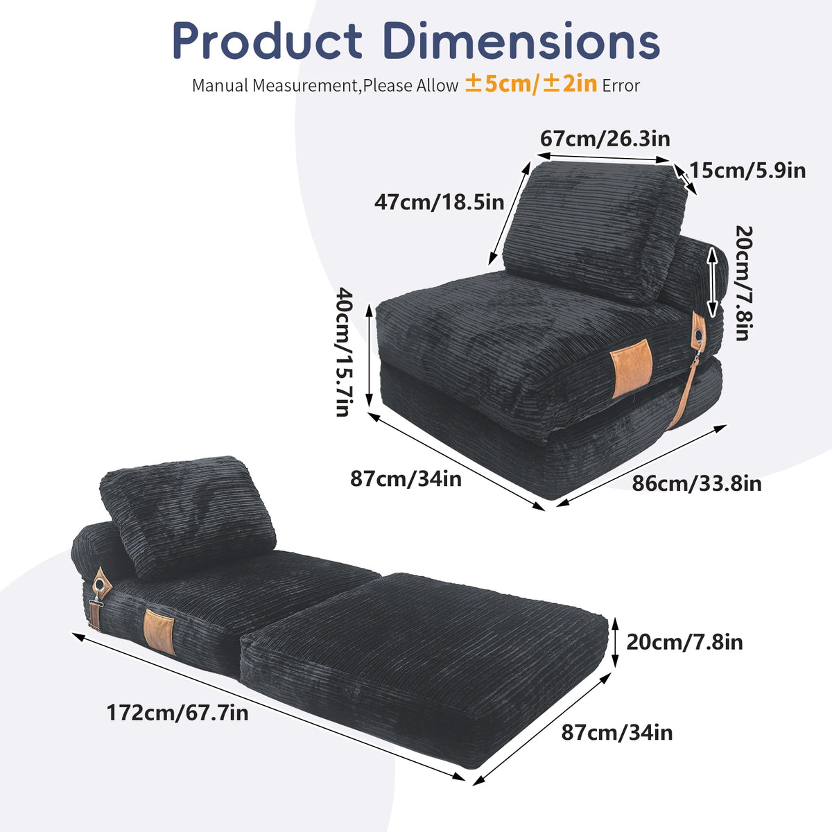 Corduroy Floor Sleeper Sofa