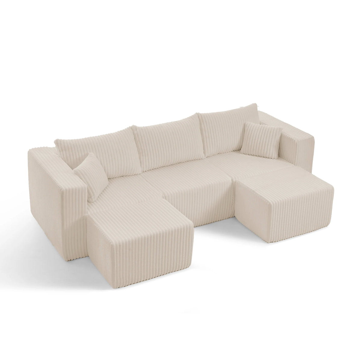 Three-Seat Corduroy Sectional