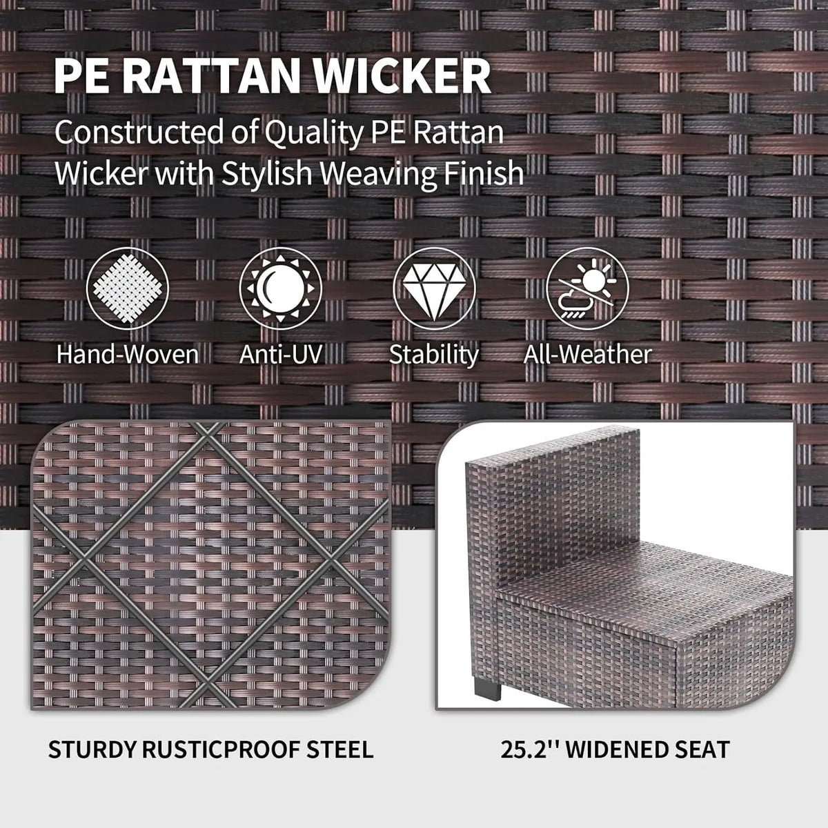 PE Rattan Patio Sectional detail 9