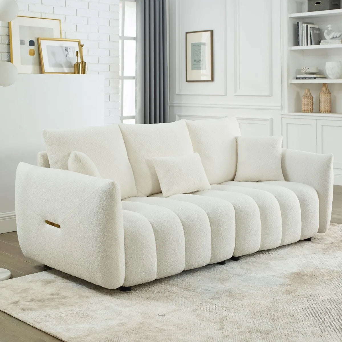 Bouclé Three-Seat Modular Sofa detail 15