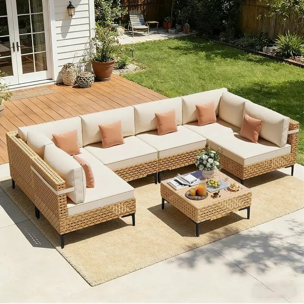Seven-Piece Patio Sectional