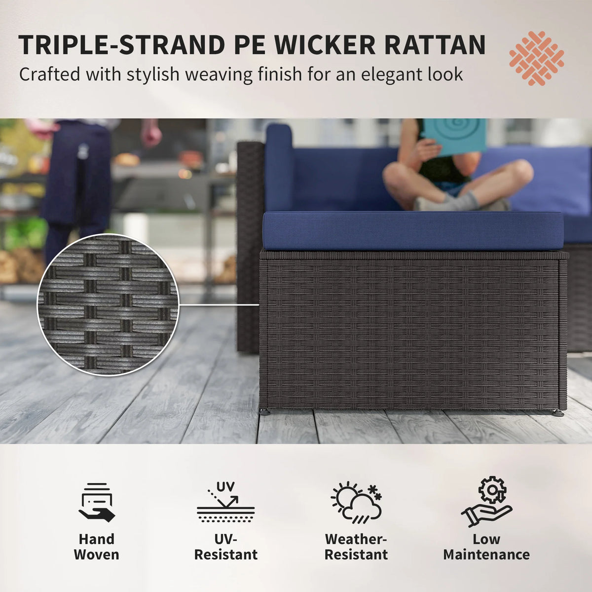 Rattan Patio Conversation Set