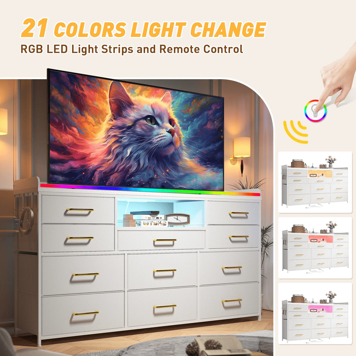 Eleven-Drawer Media Console