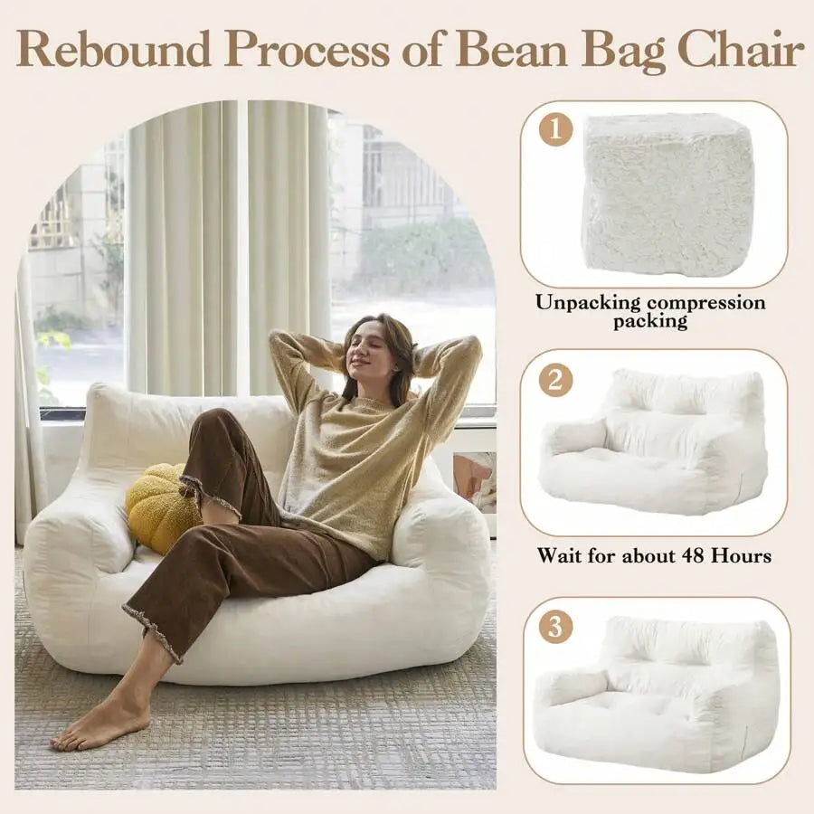 Two-Seat Bean Bag Sofa