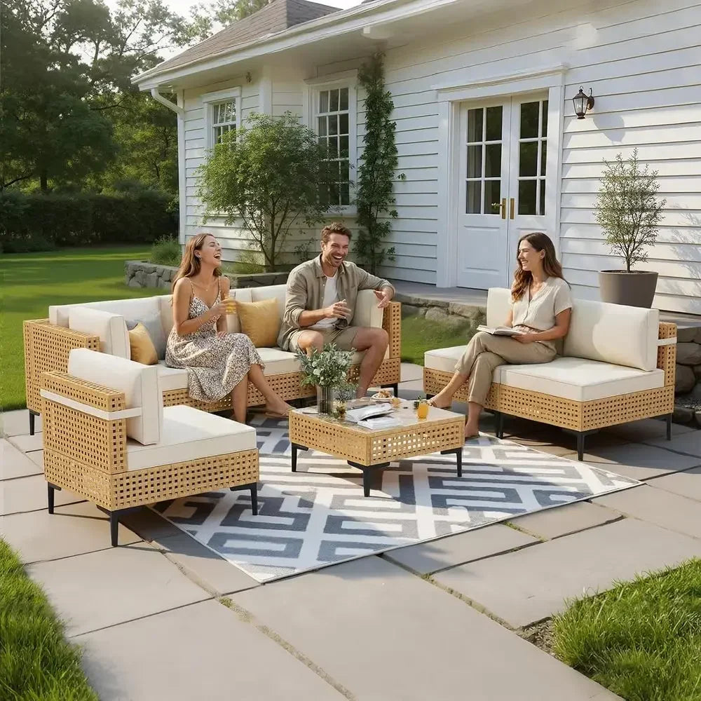 Seven-Piece Patio Sectional detail 9