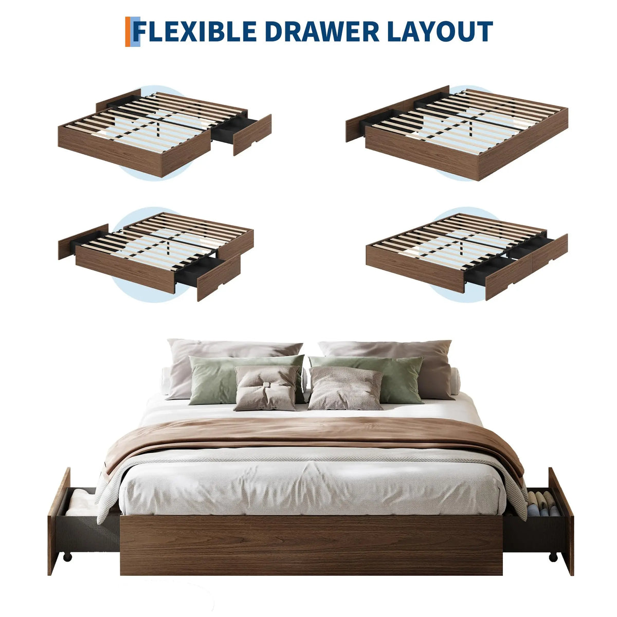 Full Storage Platform Bed