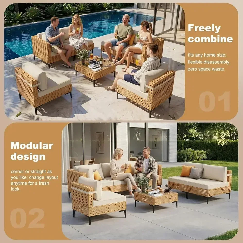 Seven-Piece Patio Sectional detail 4