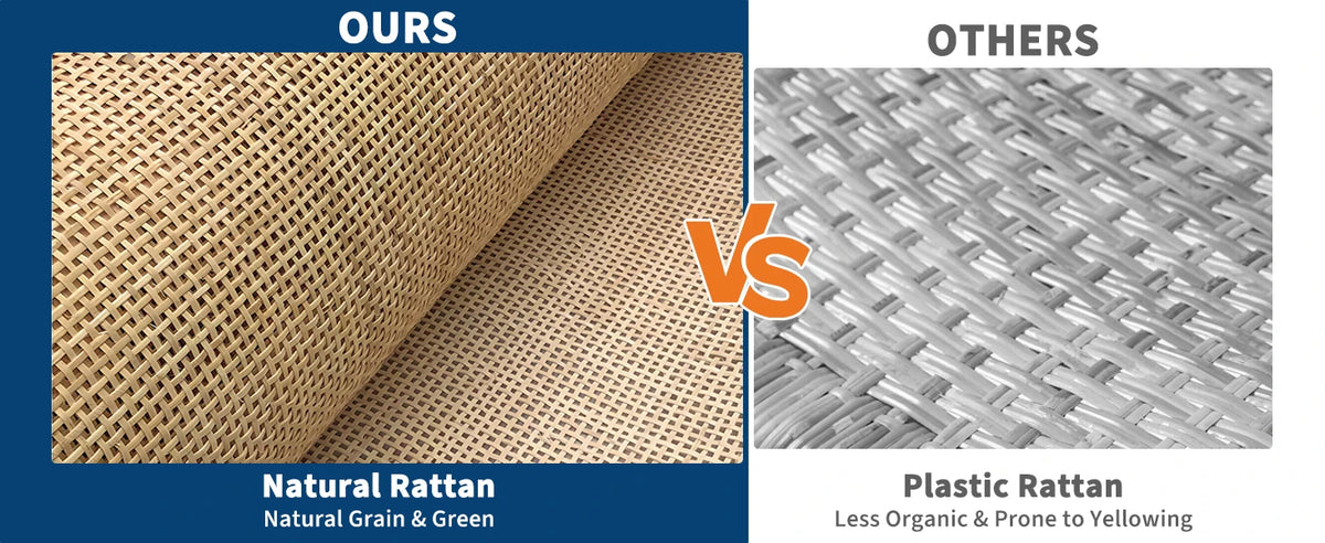 Rattan LED Platform Bed detail 3