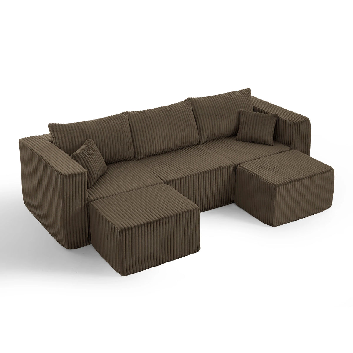 Three-Seat Corduroy Sectional