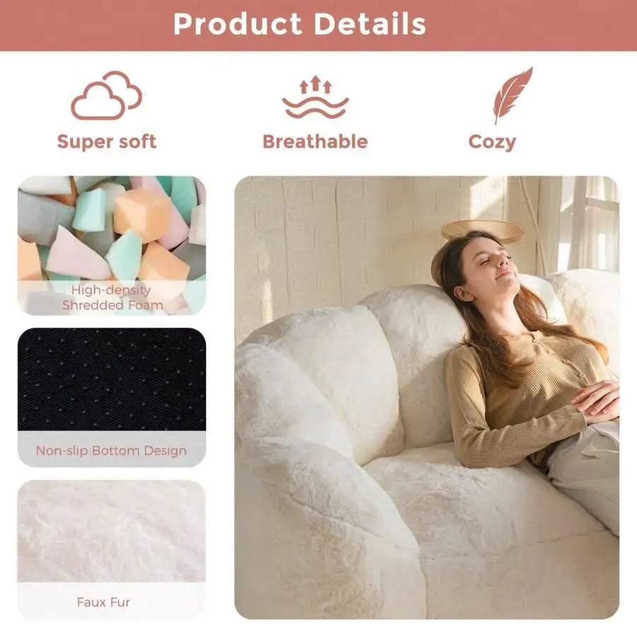 Faux Fur Bean Bag Chair