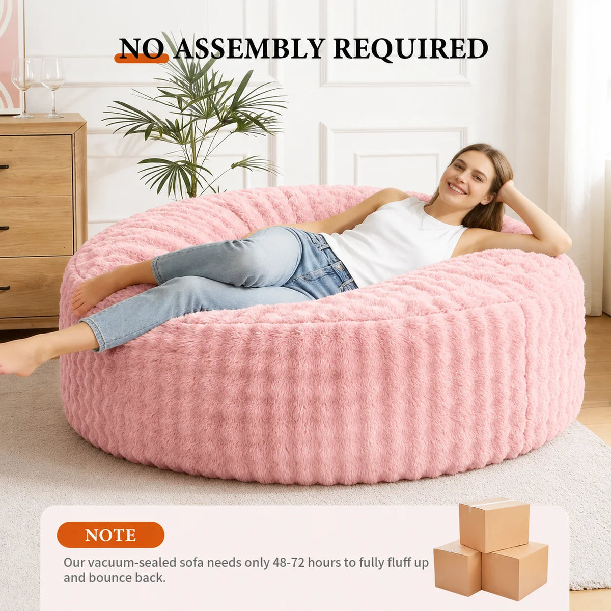 Oversized Faux Fur Bean Bag