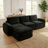 Chenille L-Shaped Sectional
