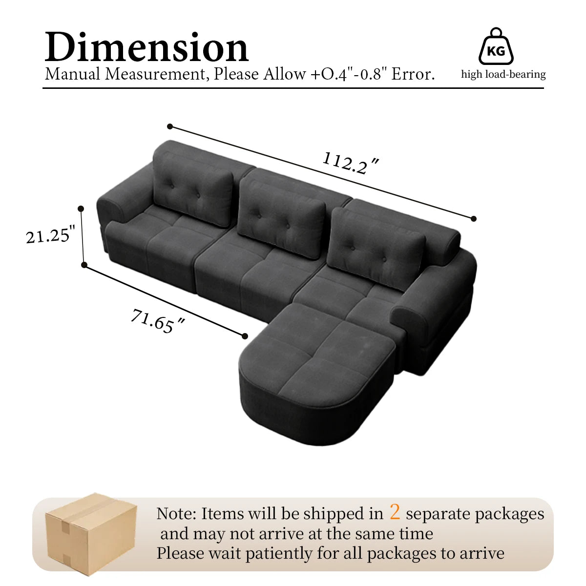 Convertible L-Shaped Sectional