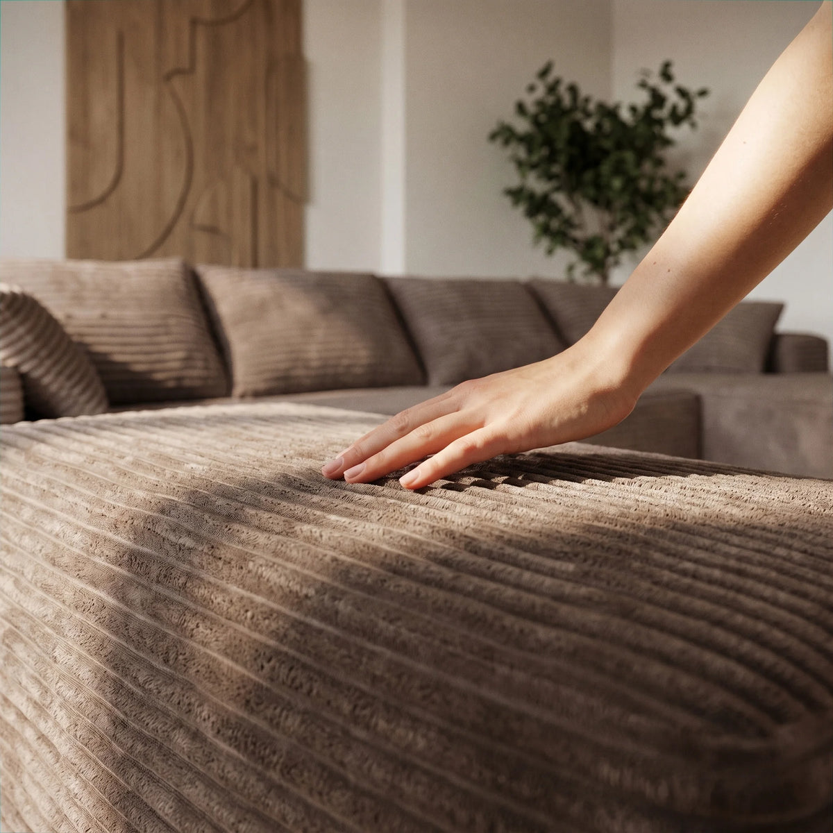 Oversized Corduroy U-Sectional