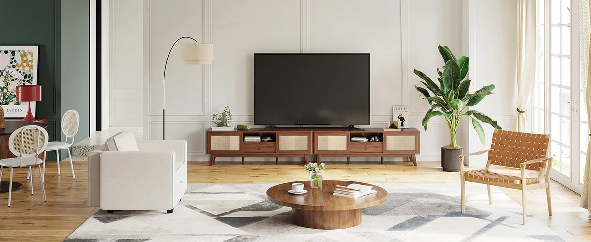 Rattan Door Media Console detail 7