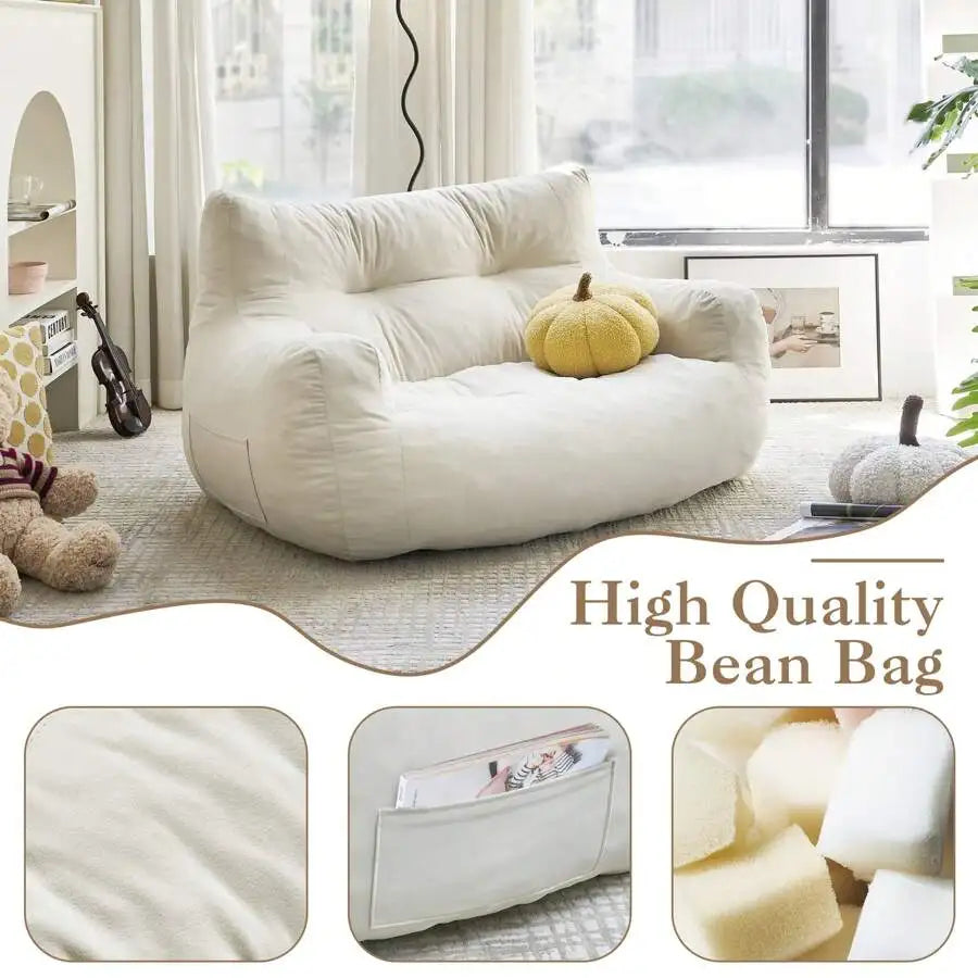 Two-Seat Bean Bag Sofa