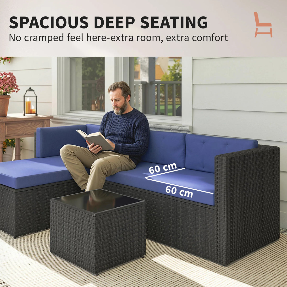 Rattan Patio Conversation Set