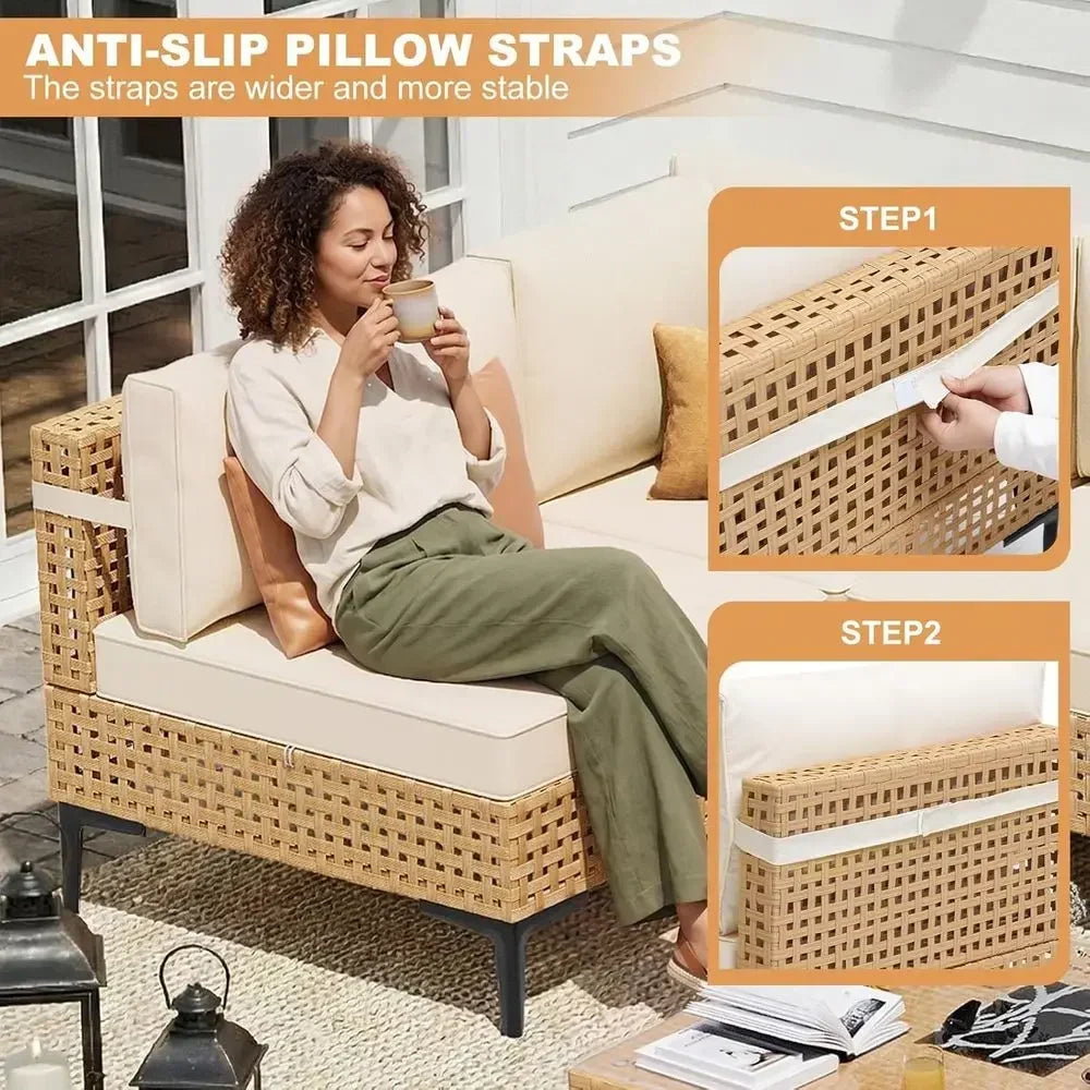 Seven-Piece Patio Sectional