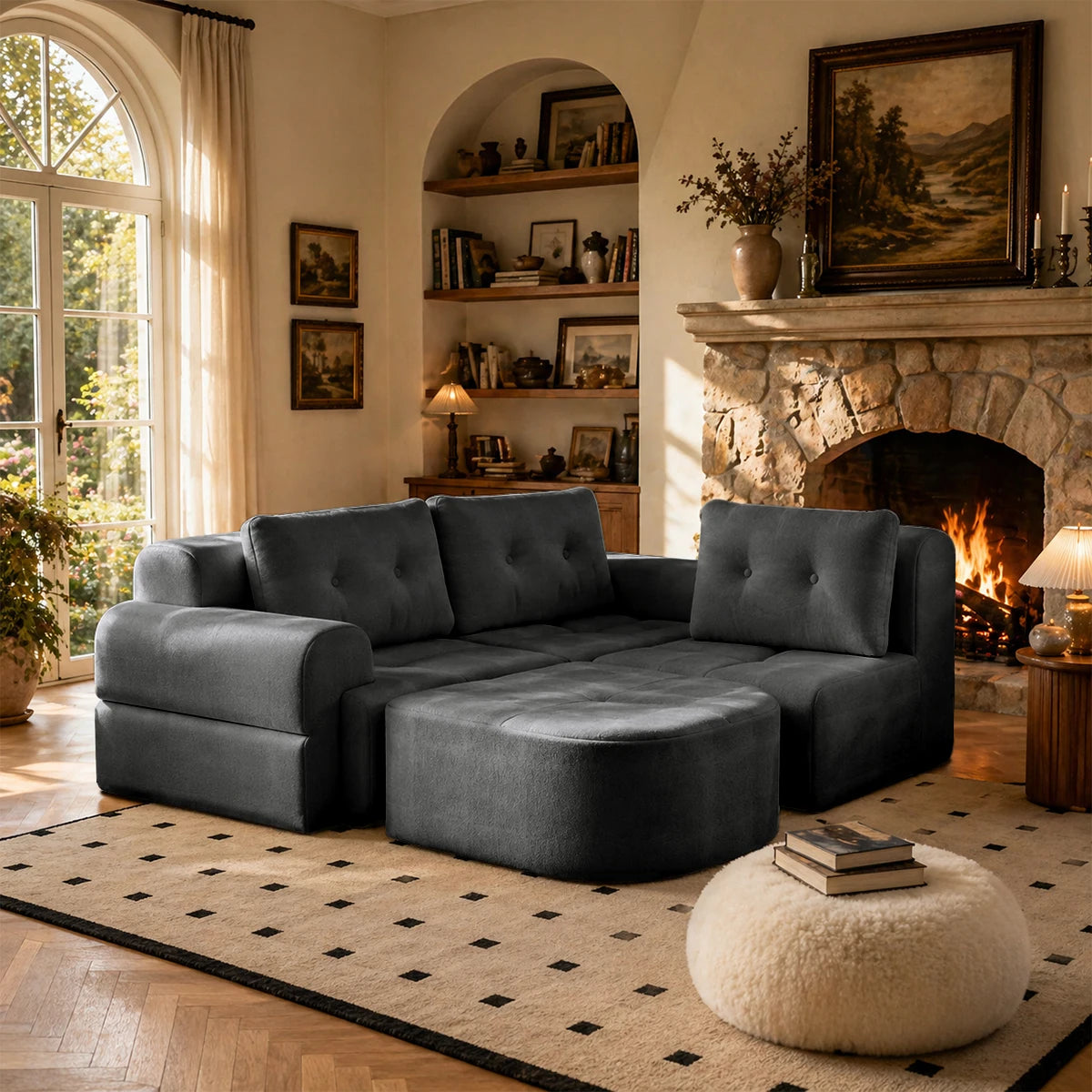 Convertible L-Shaped Sectional