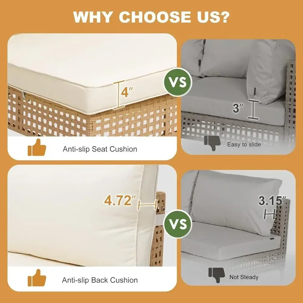 Seven-Piece Patio Sectional detail 8