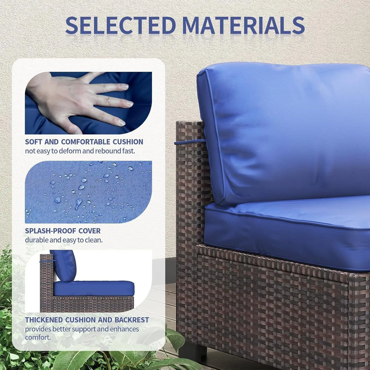 PE Rattan Patio Sectional detail 8