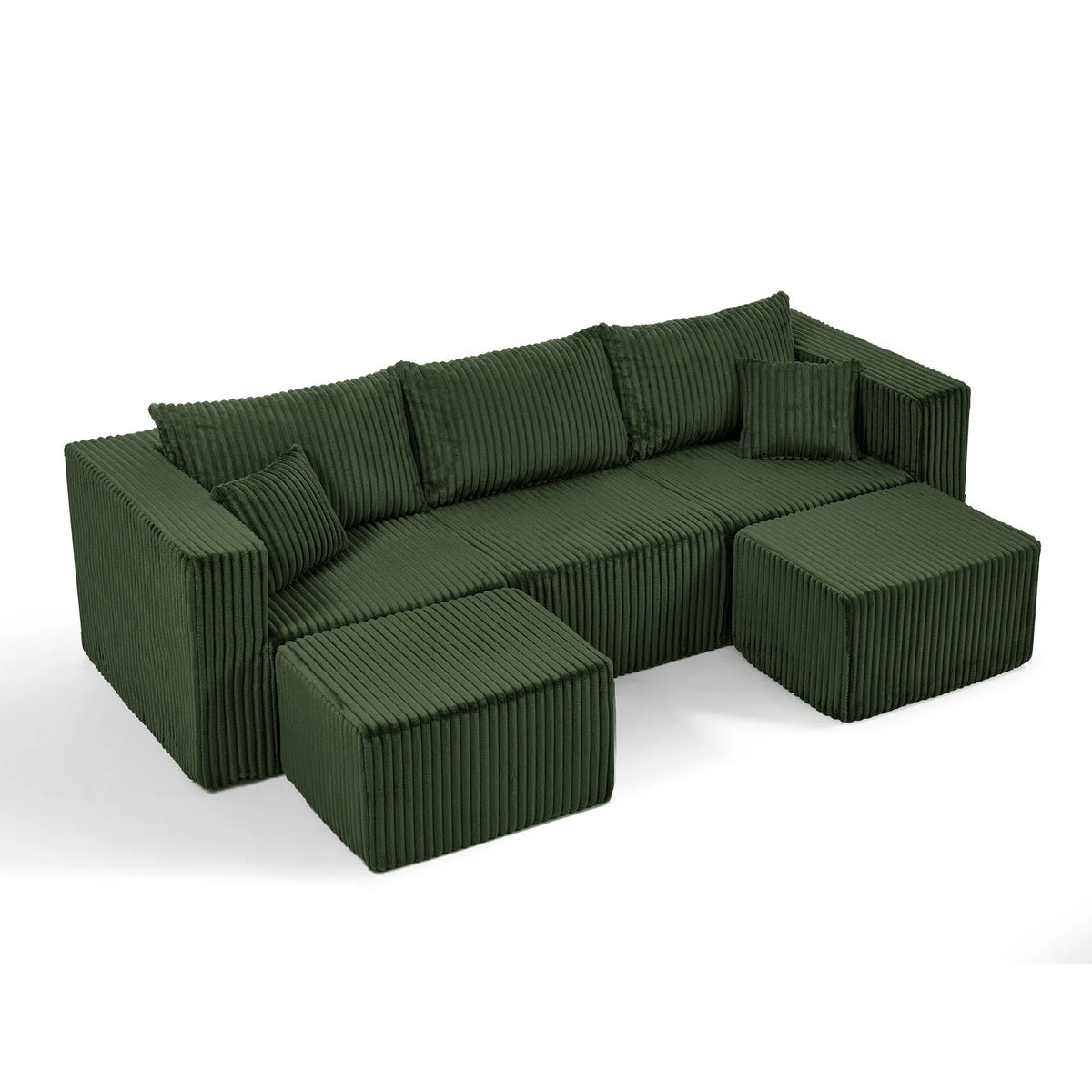 Three-Seat Corduroy Sectional