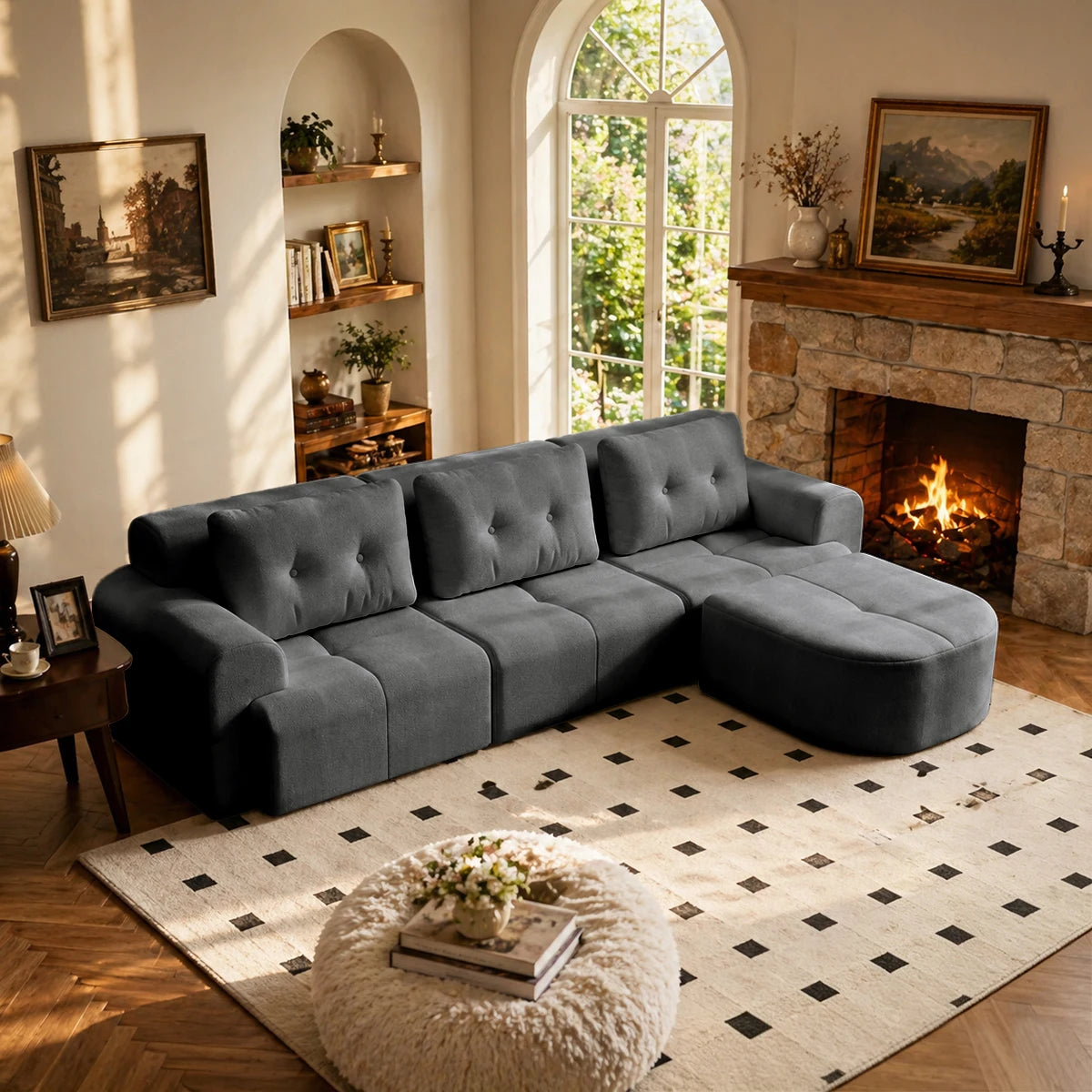 Convertible L-Shaped Sectional