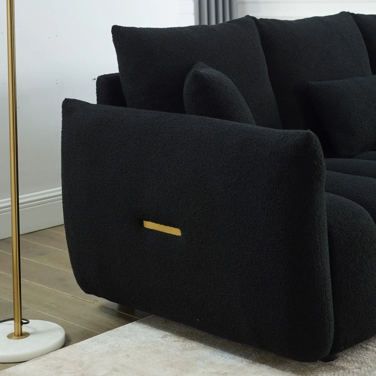 Bouclé Three-Seat Modular Sofa