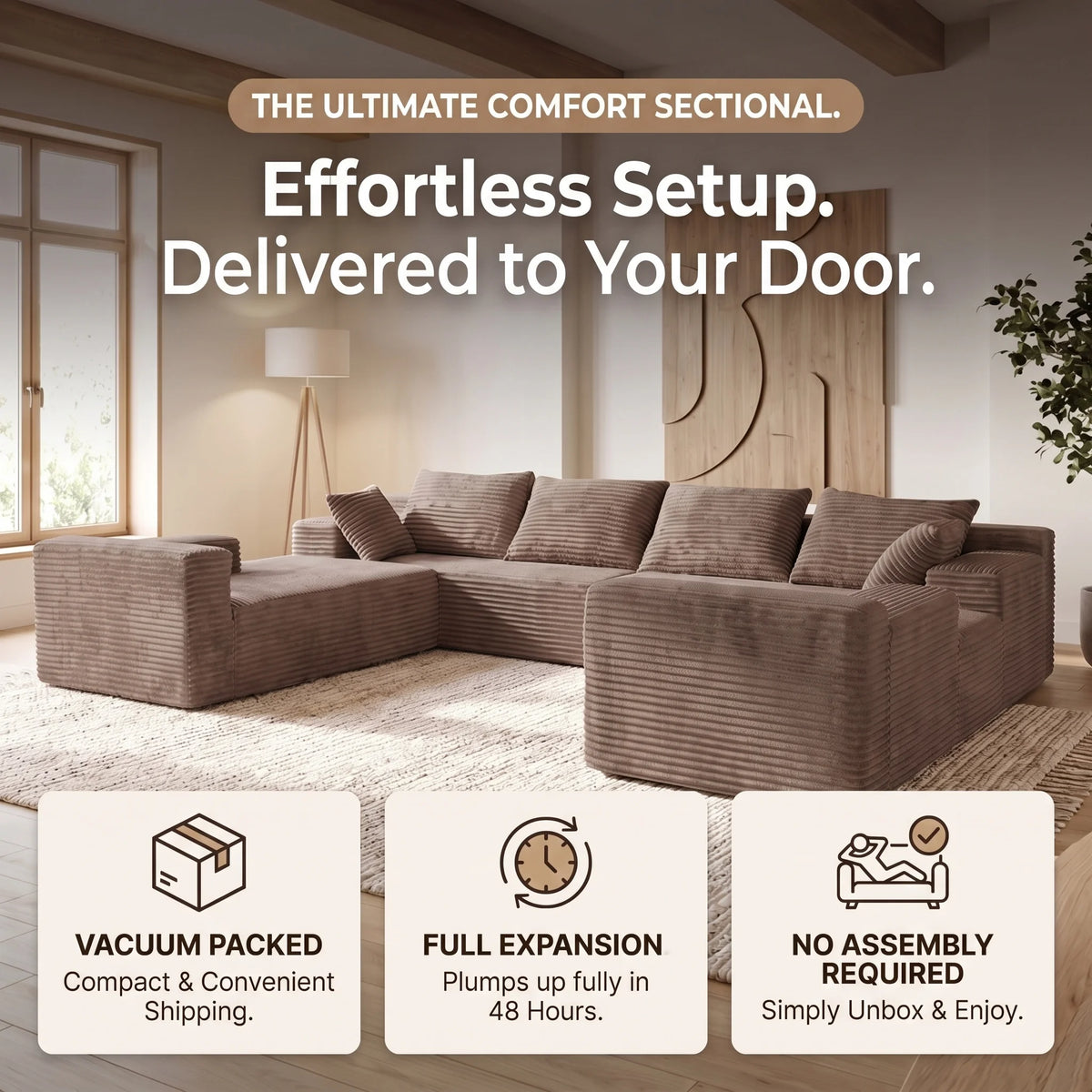 Oversized Corduroy U-Sectional detail 1
