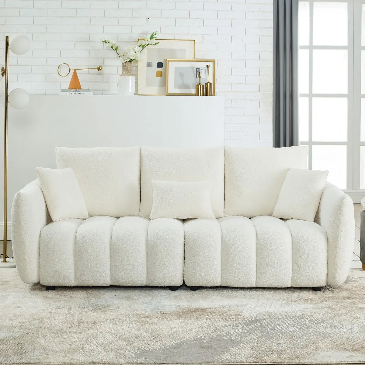 Bouclé Three-Seat Modular Sofa detail 2