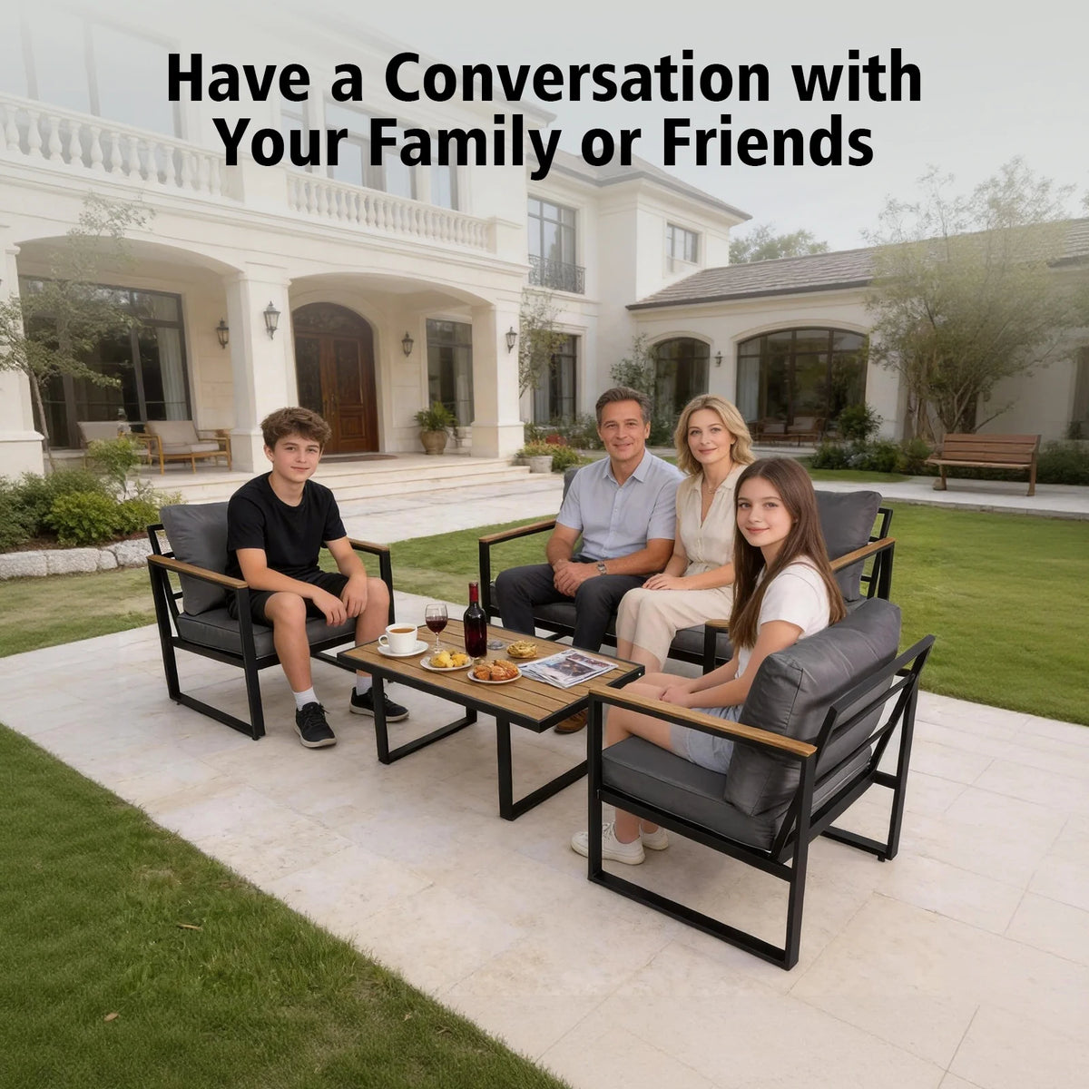 Textilene Patio Conversation Set