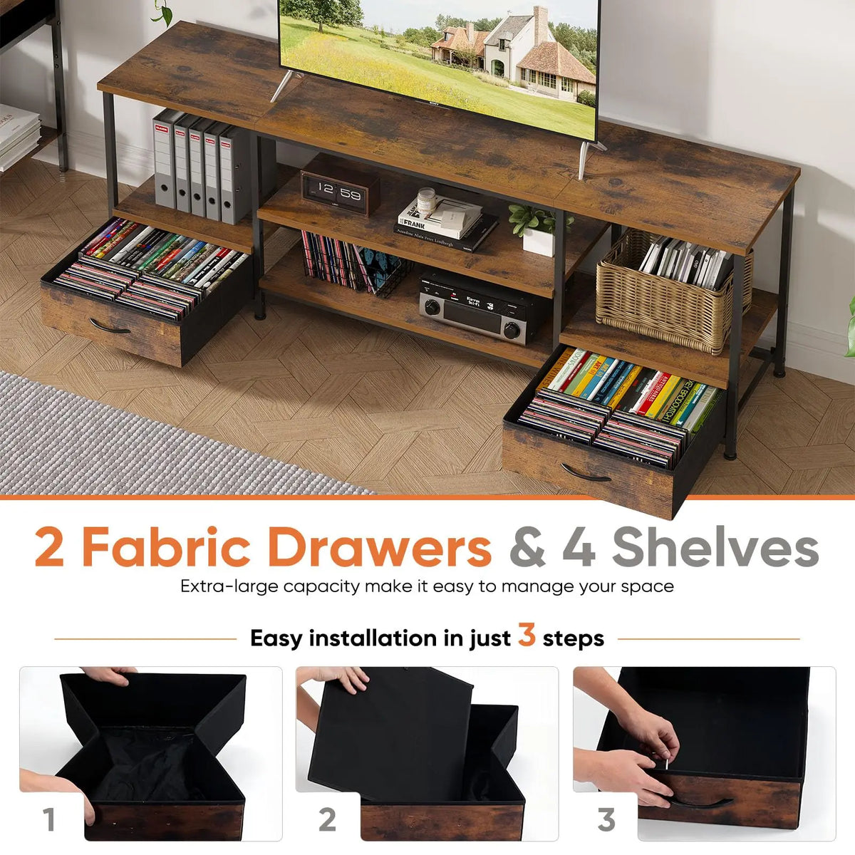 Open-Shelf Media Console detail 8