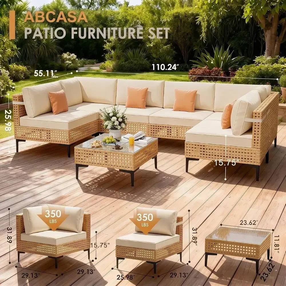 Seven-Piece Patio Sectional