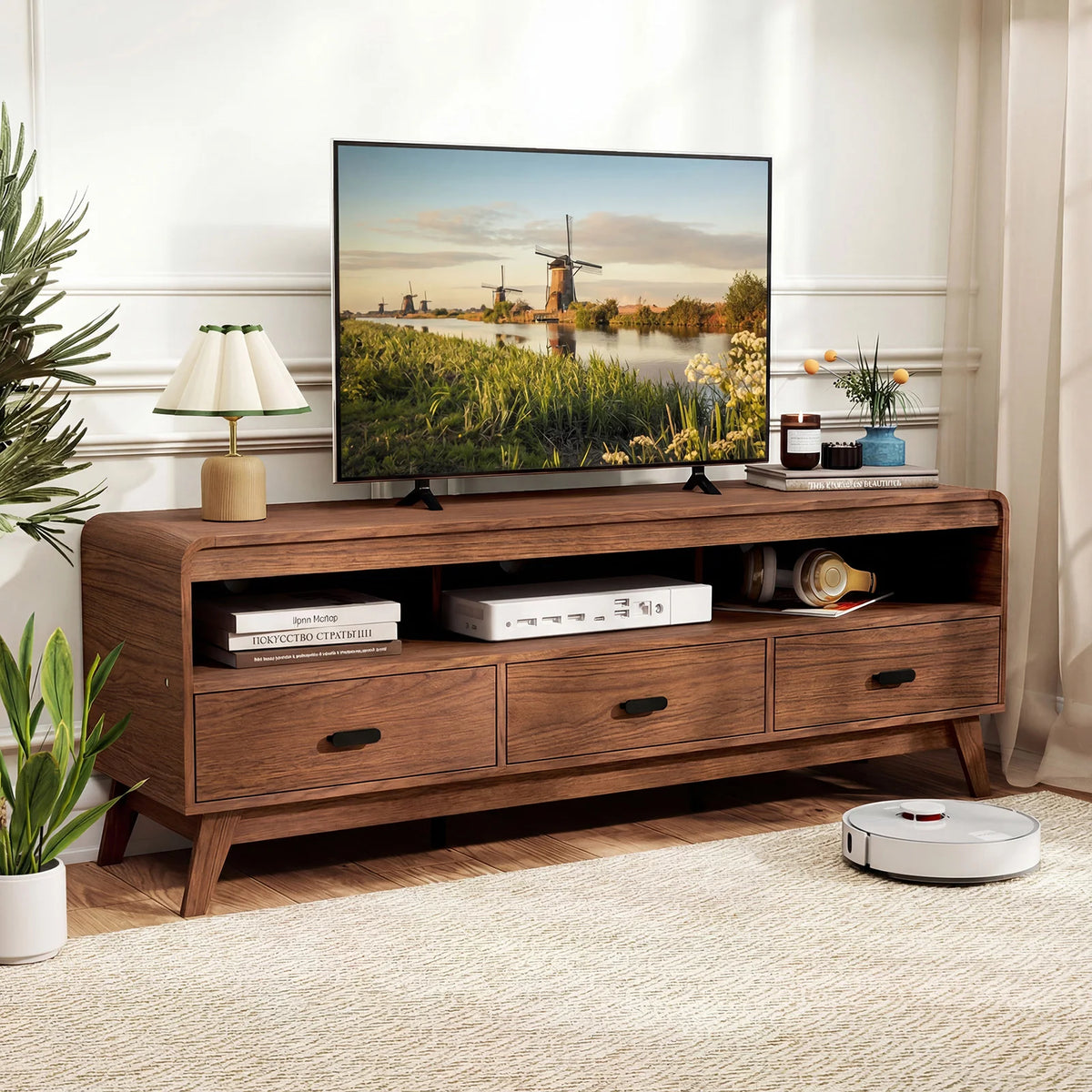 Wood Media Console