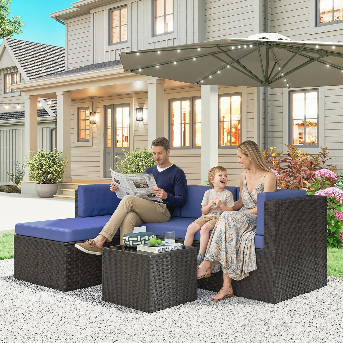 Rattan Patio Conversation Set