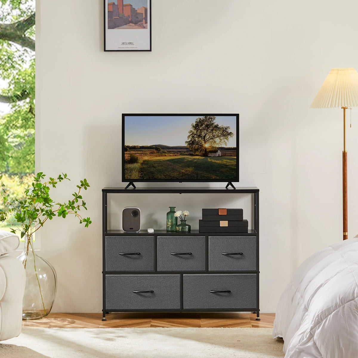 Five-Drawer Media Console