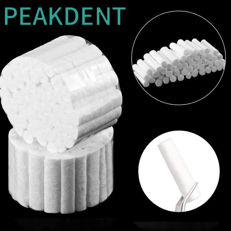 250Pcs Disposable Dental Cotton Roll Medical Teeth Whitening Cleaning Surgical Cotton Absorbent Cotton Swabs Clinic Materials
