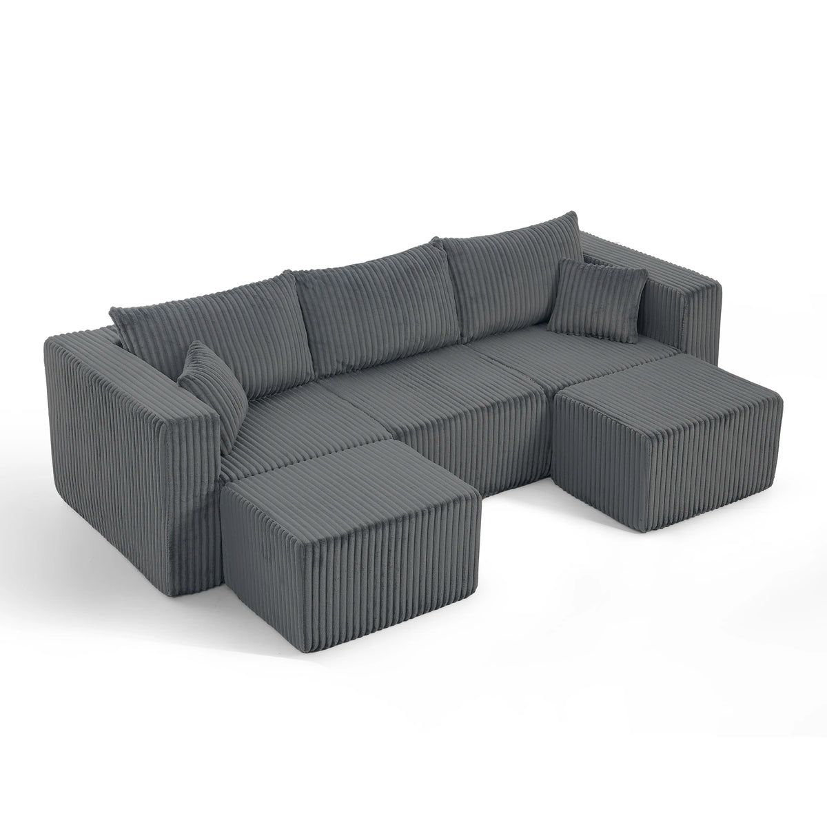 Three-Seat Corduroy Sectional