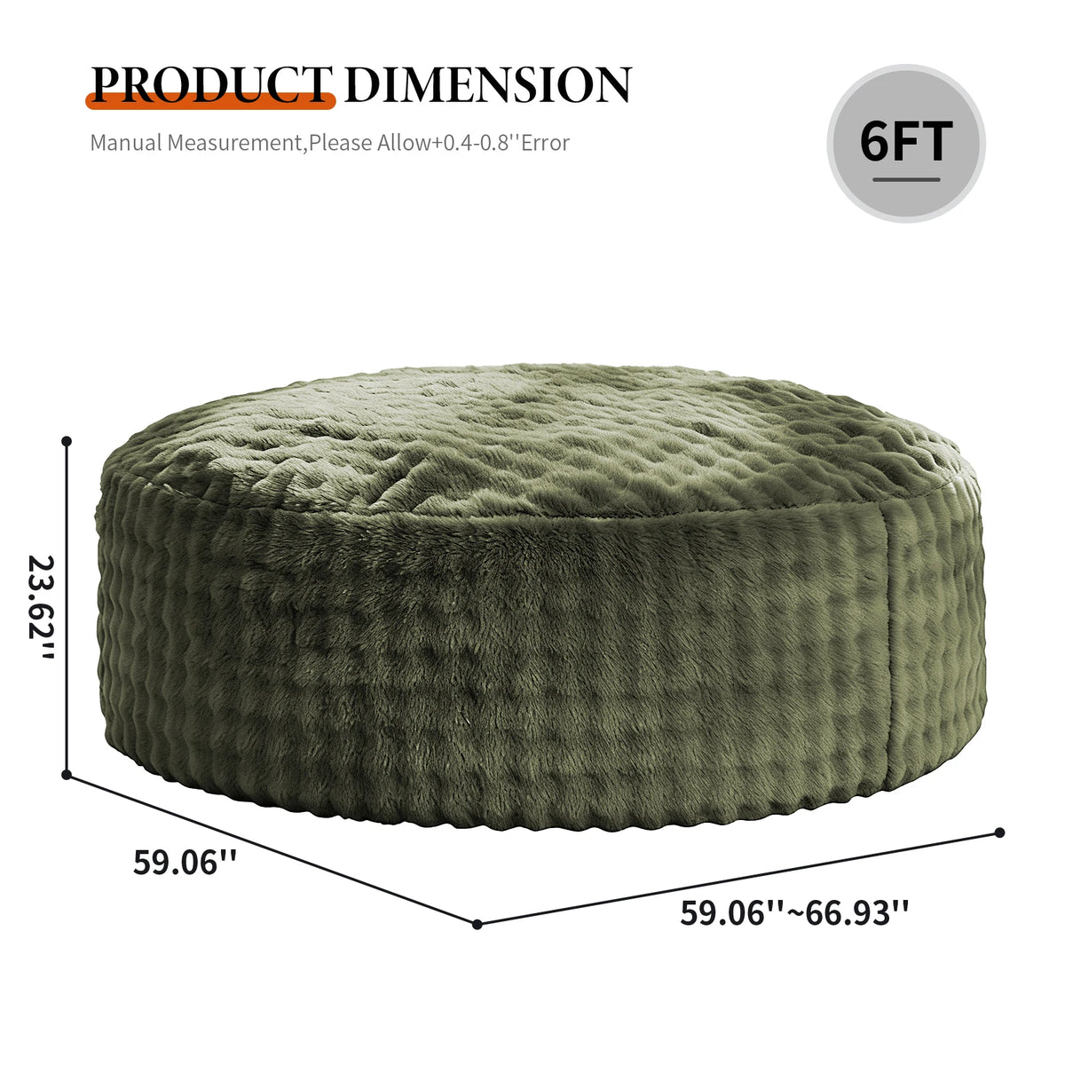 Oversized Faux Fur Bean Bag