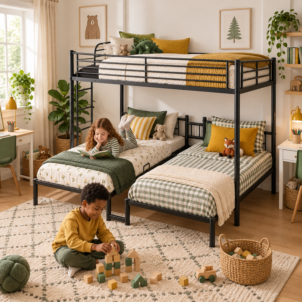 Triple Metal Bunk Bed