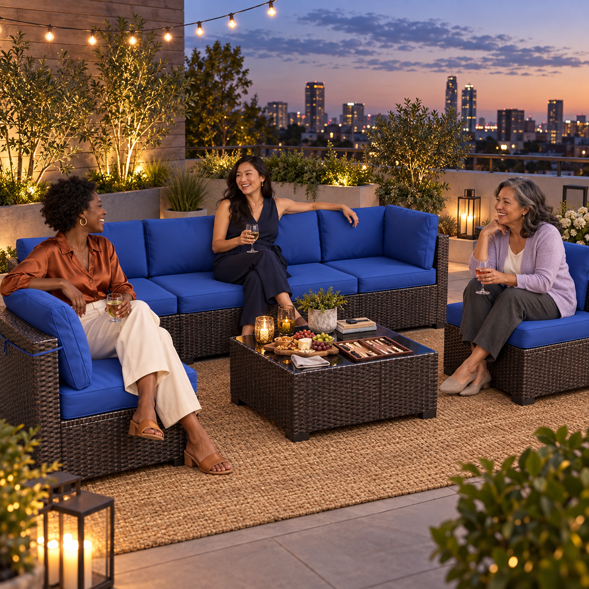 PE Rattan Patio Sectional
