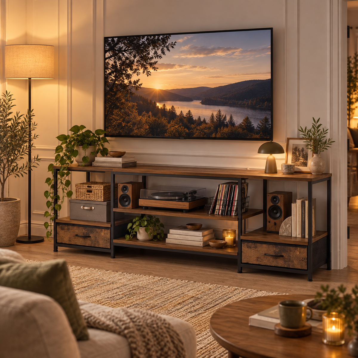 Open-Shelf Media Console