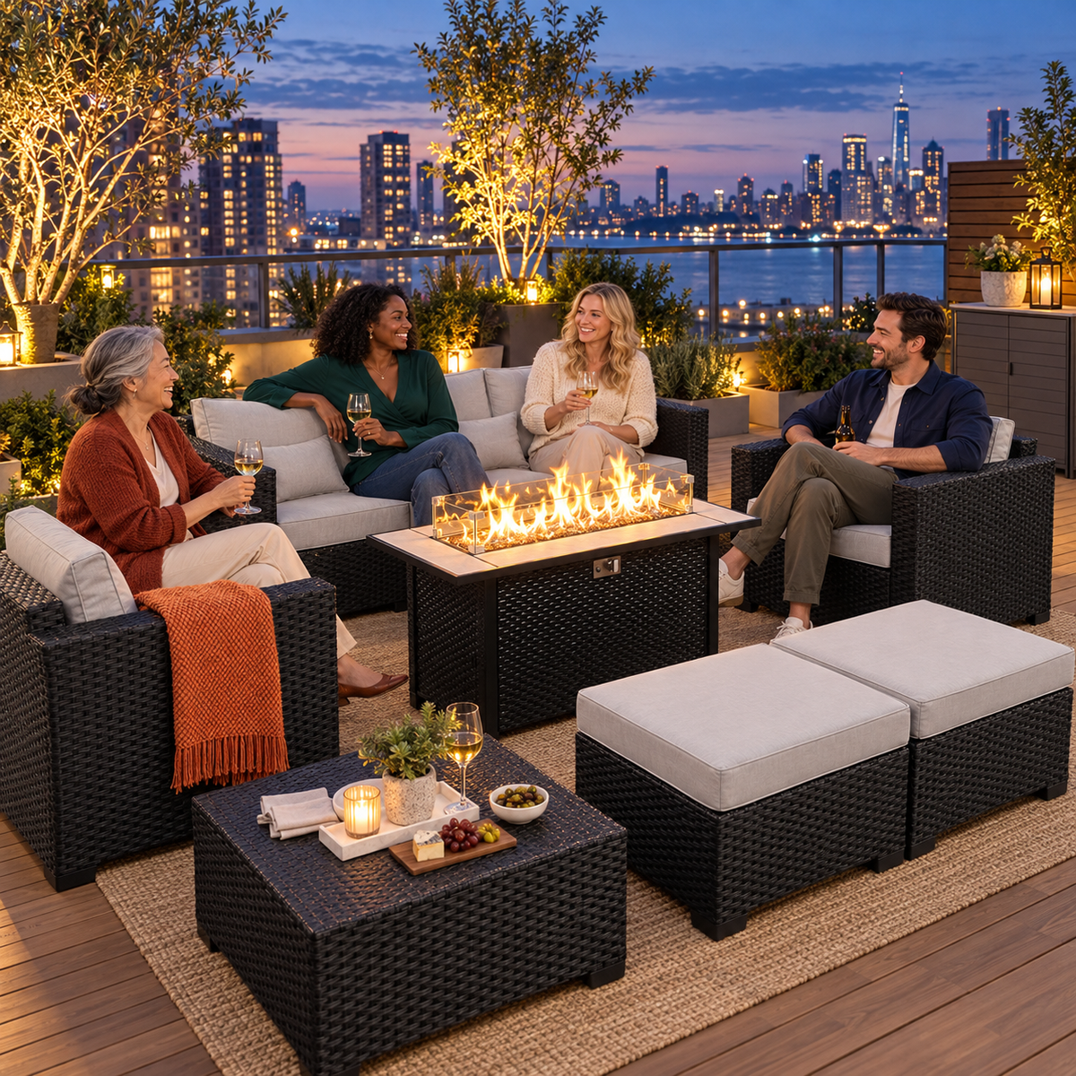 Patio Fire Pit Set
