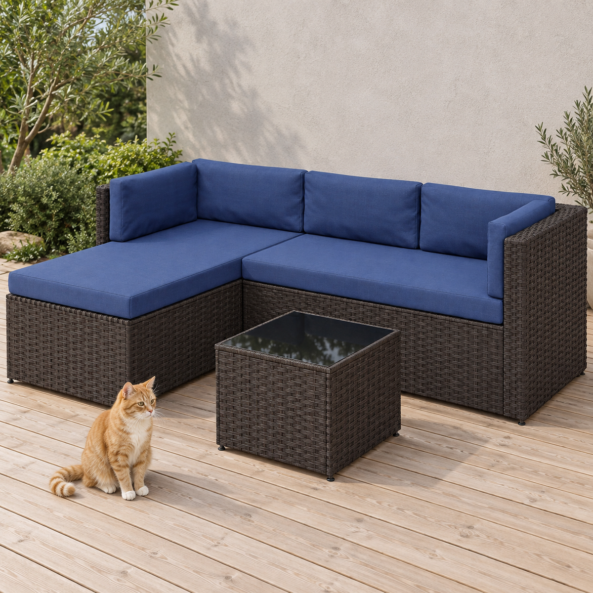 Rattan Patio Conversation Set